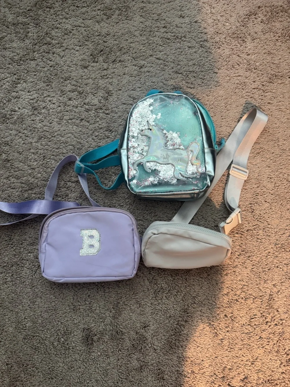Mint Sequin Unicorn Mini Backpack